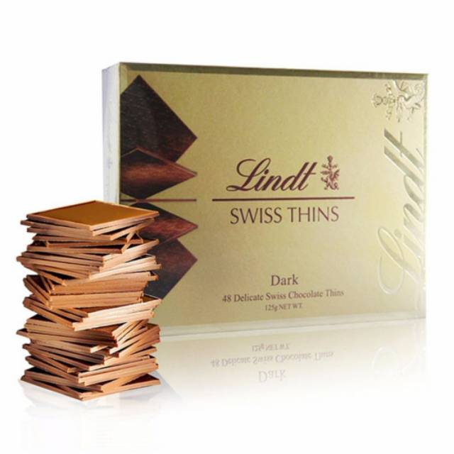 

Coklat Impor - Lindt Swiss Thins Dark Chocolate