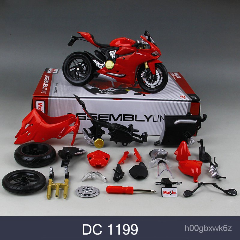 MAISTO Ducati 1199 696 Motorcycle Model Kit 1:12 scale metal Assembly DIY Motorcycle Bike Model Kit