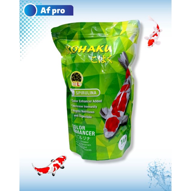 MAKANAN IKAN KOI KOHAKU SPIRULINA COLOR ENHANCER 1KG