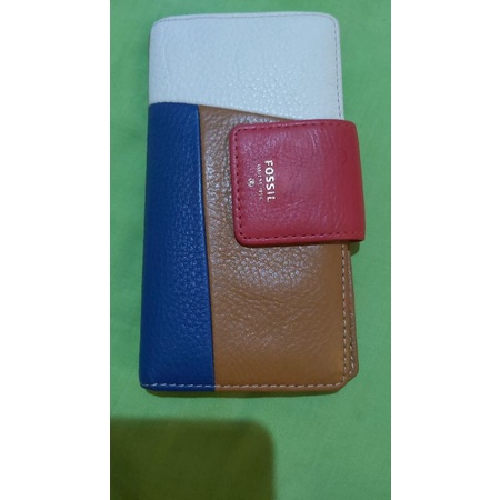 Fossil Wallet Blue Multi