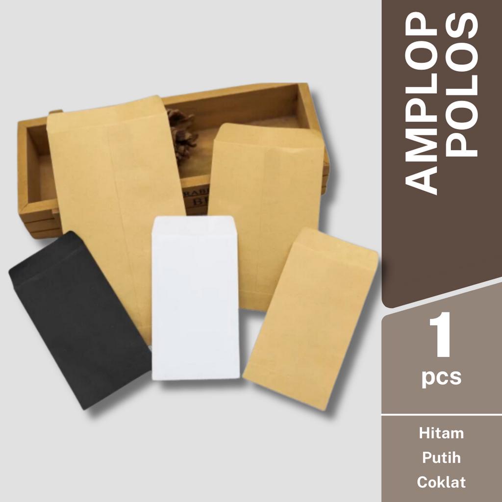 

Amplop Polos Hitam Coklat Putih Berbagai Ukuran / Amplop Surat Uang Kado