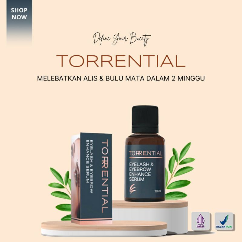 *COD + Free Spoolie Brush*TORRENTIAL Eyelash &amp; Eyebrow Growth Serum | Torrential Serum Bulu Mata dan Alis BPOM | Serum penumbuh pemanjang Bulumata dan Serum Alis - Lazuardi Store