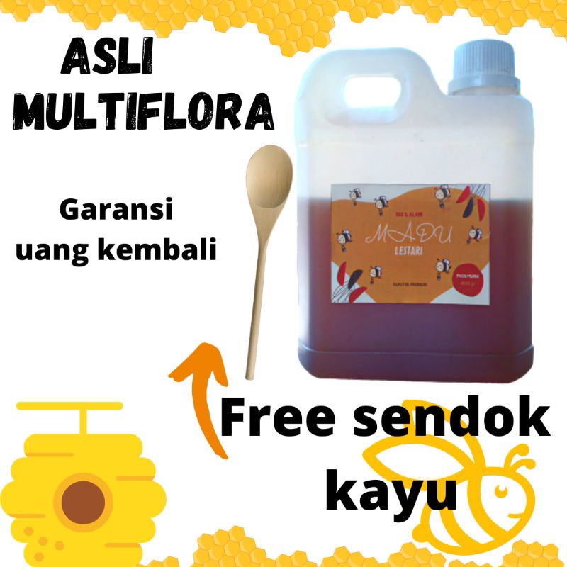 

[Pure] Madu murni | Raw honey 400 gr ASLI Madu Multiflora pure Honey asli organik Madu asli Hutan