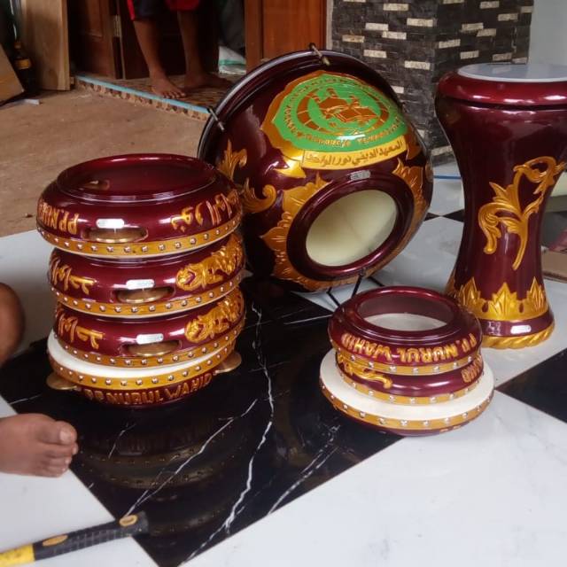 Hadroh/terbang/marawis 1 set/ paket asli jepara