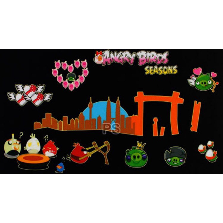 AURA - Wall Sticker Glow In The Dark / Stiker Dinding / Sticker Dinding Kamar - Sticker Angry Birds