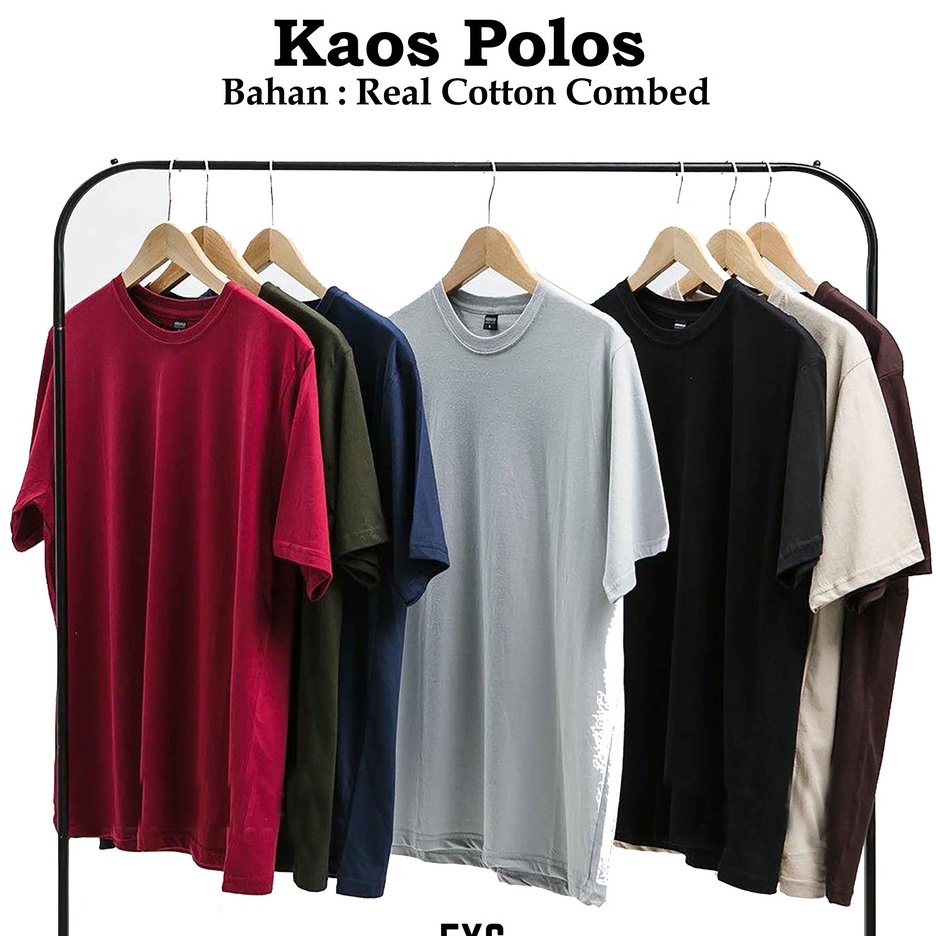 Kaos Polos Pria Wanita Distro Polosan. Baju Polos Bahan Cotton atau Katun Termurah BISA COD