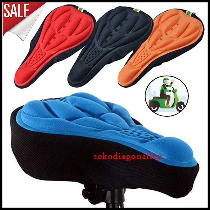 Cover Sadel Sepeda Penutup Jok Silicone Sponge Busa Blue