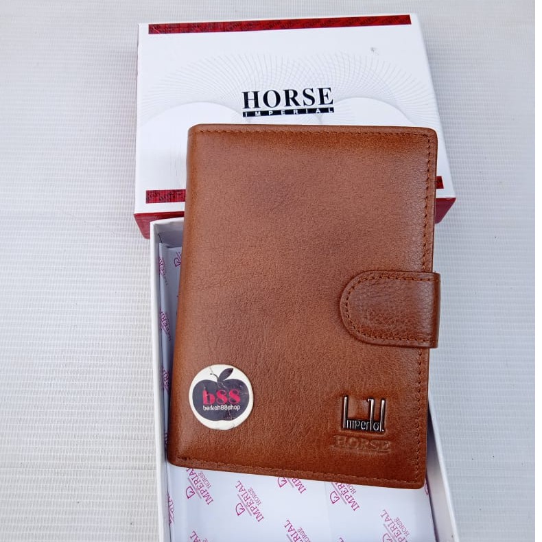 Dompet Lipat Imperial Horse Jumbo / Dompet Pria Lipat Jumbo Kancing Original Genuine Leather