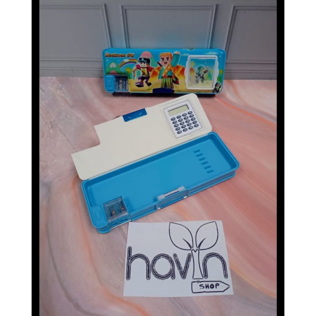 kotak pensil ada kalkulator/pencil case KALKULATOR/TEMPAT PENSIL MAGNET KALKULATOR-ROBLOX makal