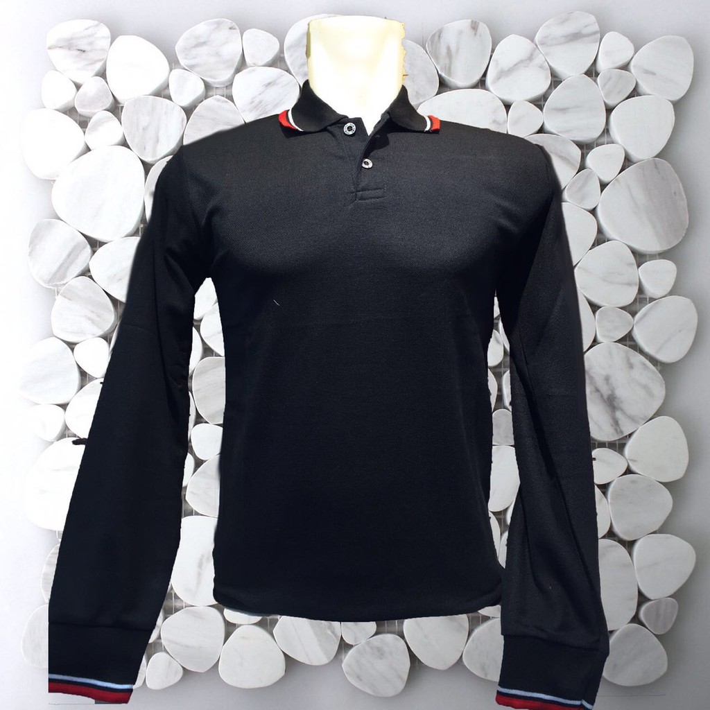 Polo Shirt Panjang, Polo Shirt, Polo Polos Panjang, Kaos Polo