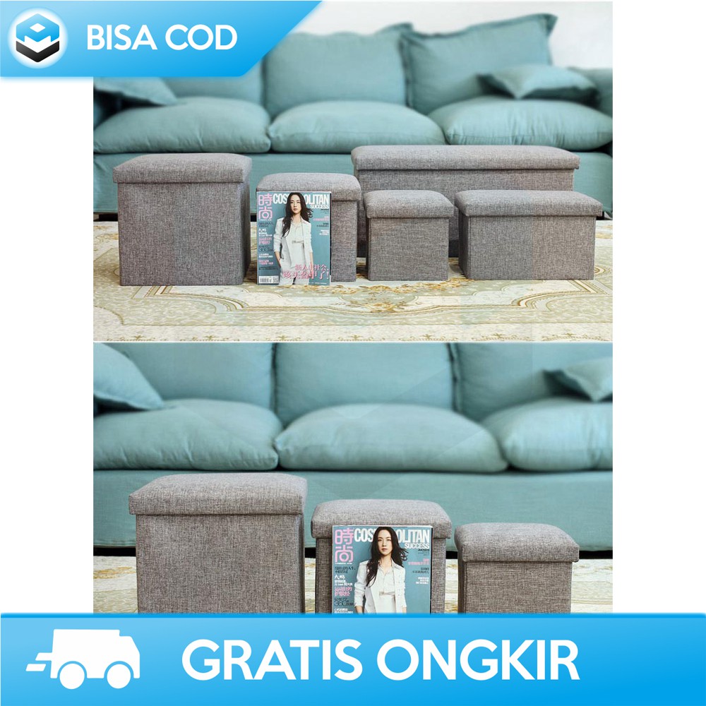 SOFA KOTAK PENYIMPANAN BARANG SERBAGUNA L170402 - SOFA PUFF KOTAK BOX