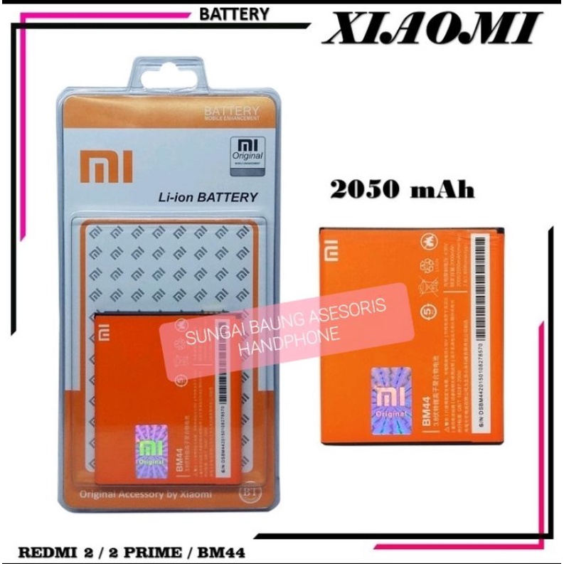 BATREI BATERAI BATRE XIAOMI REDMI 2, 2S, 2 PRIME BM44