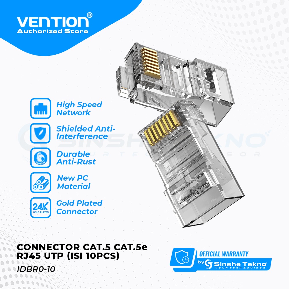 Vention Connector RJ45 Cat5E Cat.5E Kepala Konektor