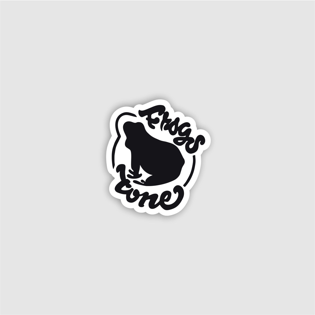 

Stiker Sticker Brand Logo Frogstone Black Vinyl Skate surf Band Grafiti pop art Case Phone Tumblr Laptop Casing Striping Aesthetic Band Journal Hype Dinding Waterproof Clothing