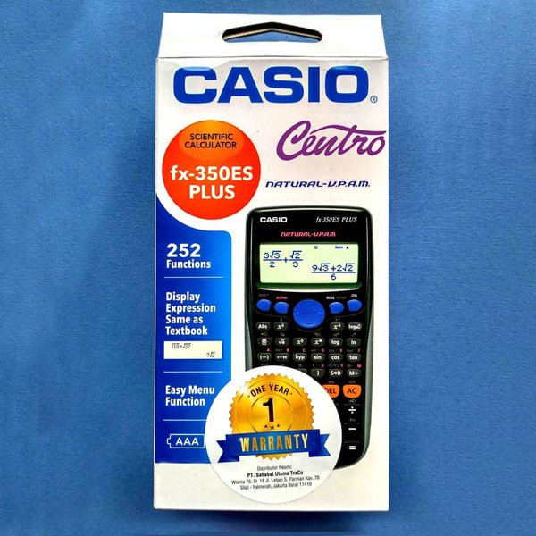 

Terbaru Casio Scientific Calculator fx-350ES PLUS - Kalkulator Saintifik Terbatas