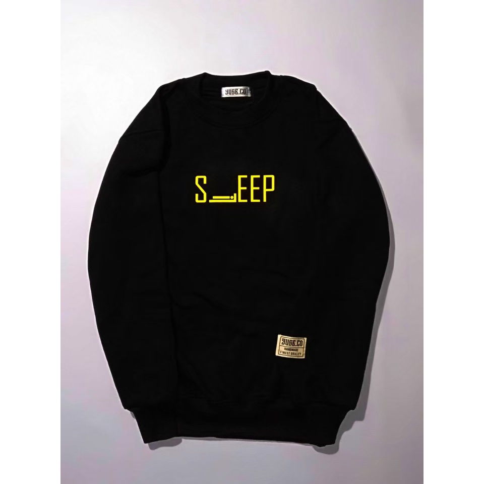 Sweater crewneck sleep unisex / jaket crewneck distro / crewneck katun flleece