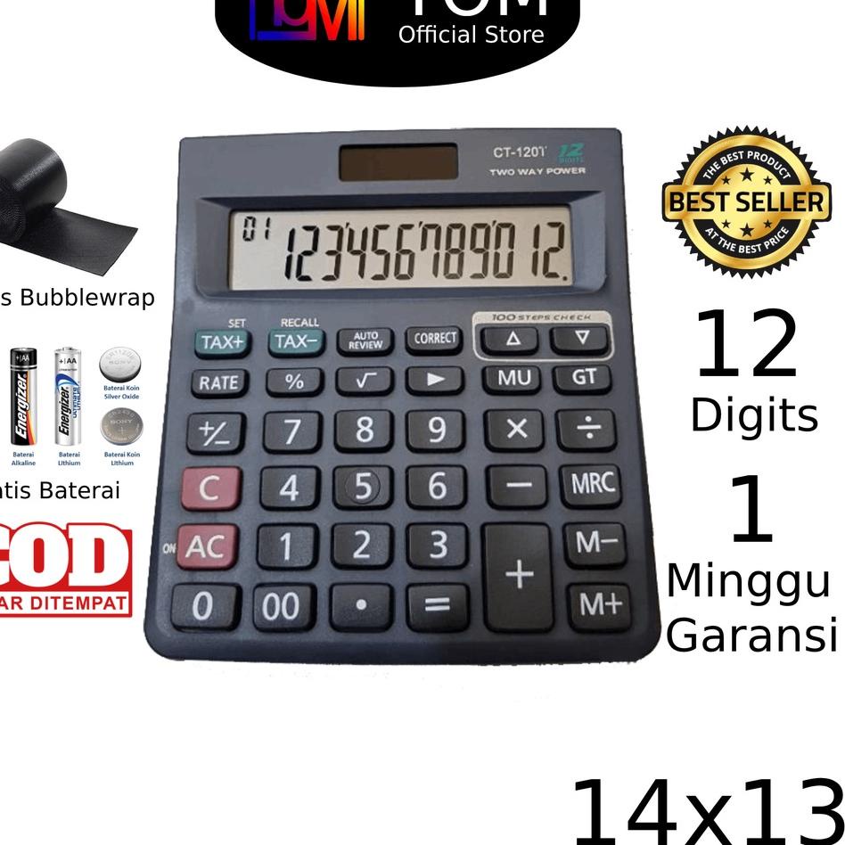 

Laris M0JMP Kalkulator 120T 12 Digit - Kalkulator Check / Kakulator Besar / Calculator Ukuran Besar 36 Ready Stok