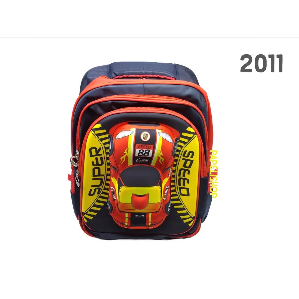 TAS RANSEL ANAK SD TIMBUL CARS 3D KARAKTER MOBIL IMPORT TERBARU
