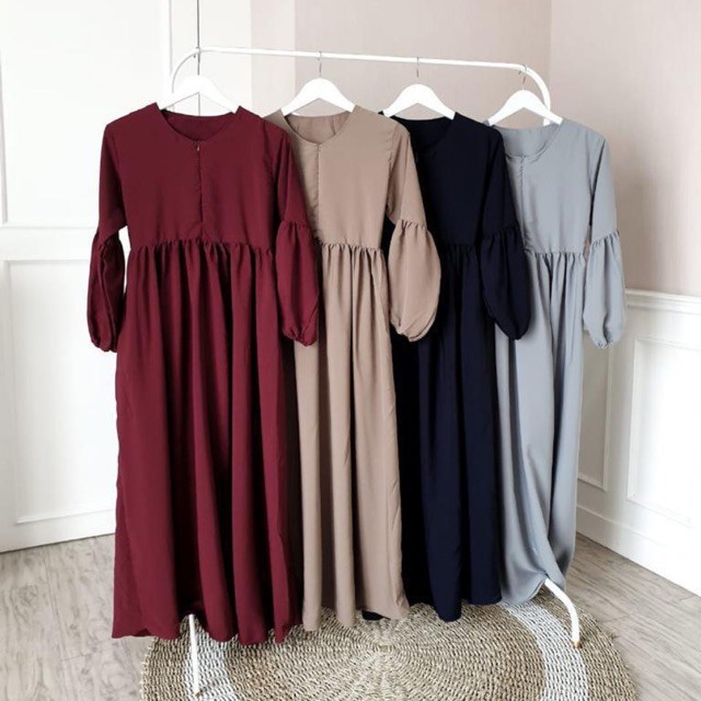 SIMPLY DRESS / DRESS TANGAN BALON / DRESS POLOS  sv     sh