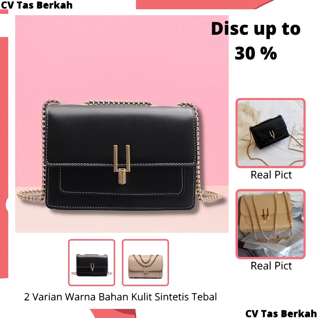 Tas Selempang Kerja Sling Bag Wanita Kerja Kekinian / Tas Ibu Ibu Kondangan Selempang Wanita Elegan 