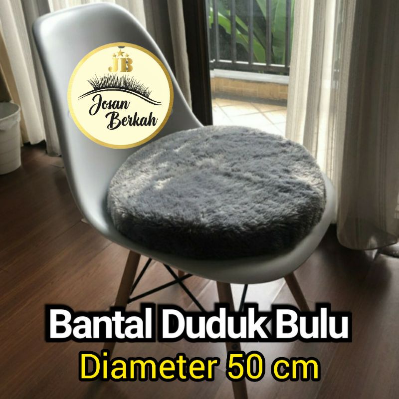 Bantal Alas Duduk Bulu Rasfur  Ketebalan 7 Cm (Diameter 50 cm)