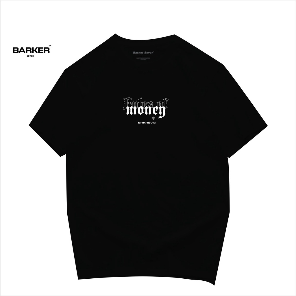 Tshirt Baju Kaos Distro Barker seven RULES OF MONEY / Kaos Distro Pria Wanita