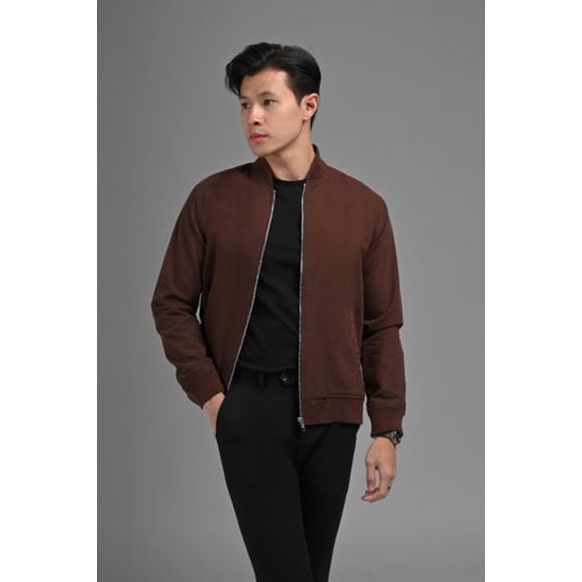 Jacket Baby Canvas Bomber MALE ID Black Brown Khaki Pria Wanita Original HEYMALE Jacket Bomber Slimf