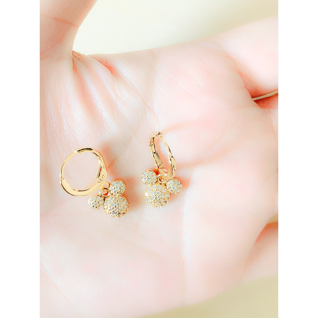 Anting Wanita Mini Zirconia Gold xuping