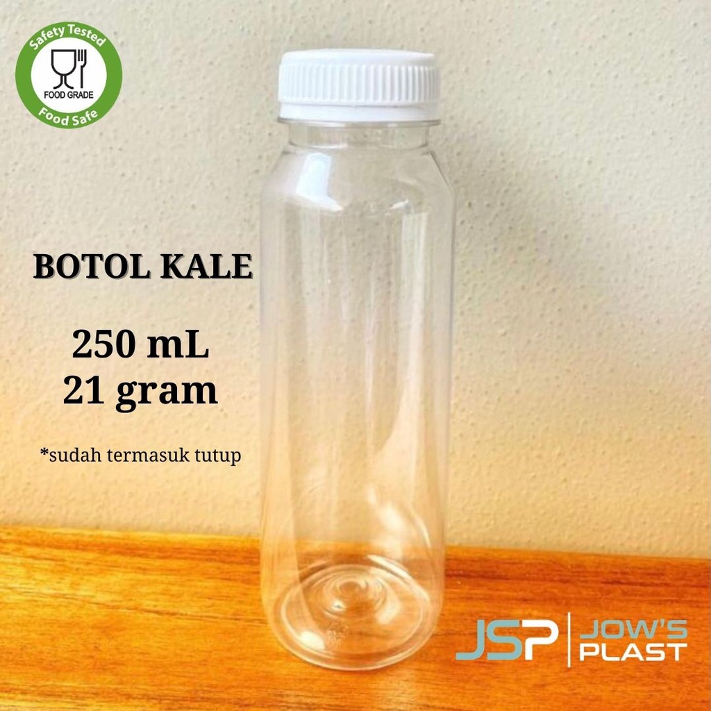 Botol Kale 250 ml | PROMO PAKET PACKING AMAN Min. 50 pcs | Botol Plastik PET Kale 250 ml