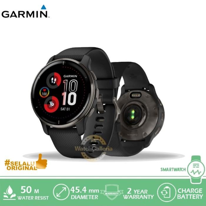 Jam Tangan Garmin Venu 2 Plus Black Slate Original Murah