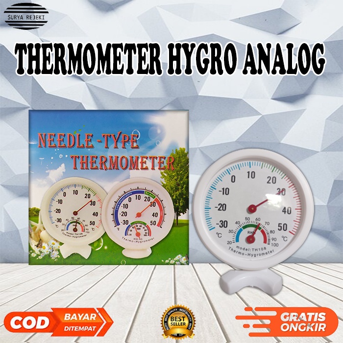 Termometer  Hygrometer analog Mesin Tetas Telur Full Otomatis / Mesin Penetas Telur Otomatis