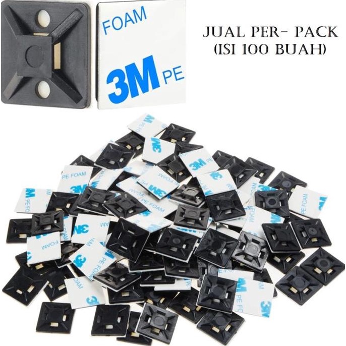 

Office & Stationery | Document Organizer | Perpack Dudukan Kabel Ties 25 X 25 Mm Hitam Mounting Cable Tis Mount | Best Seller