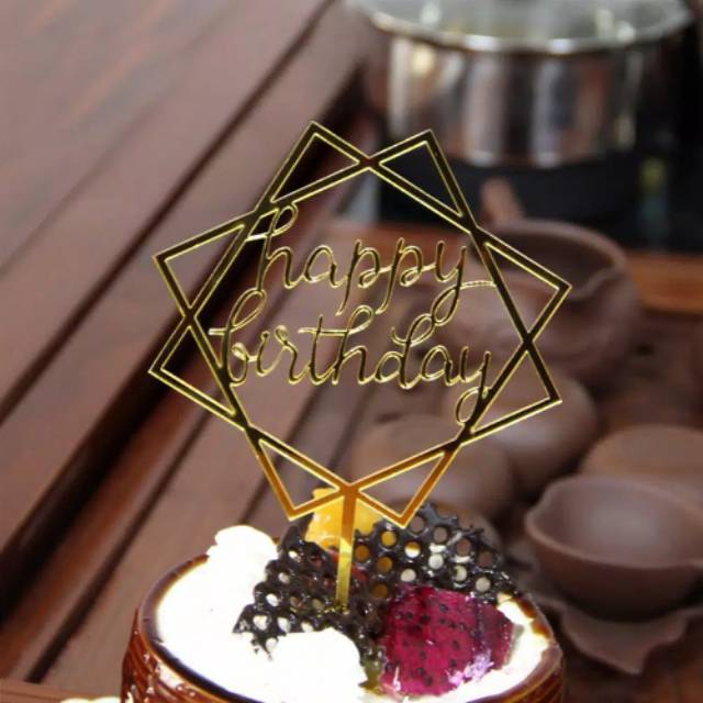 Cake Topper / Tusukan Hiasan Kue Happy Birthday ACRYLIC Jumbo / Cake Decorations