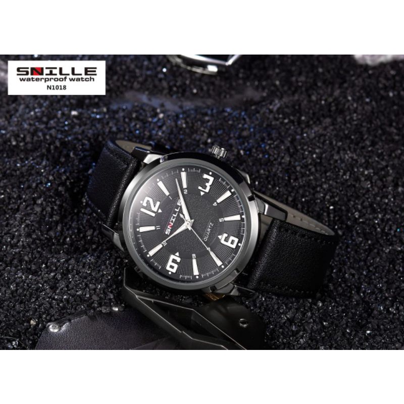 JAM TANGAN PRIA SNILLE KULIT 1018 orginal