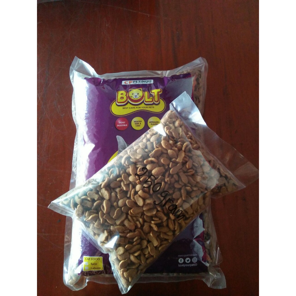 Makanan Kucing BOLT/BOLT Cat Food/Cat food Bolt Repack/Kuali   tas baik