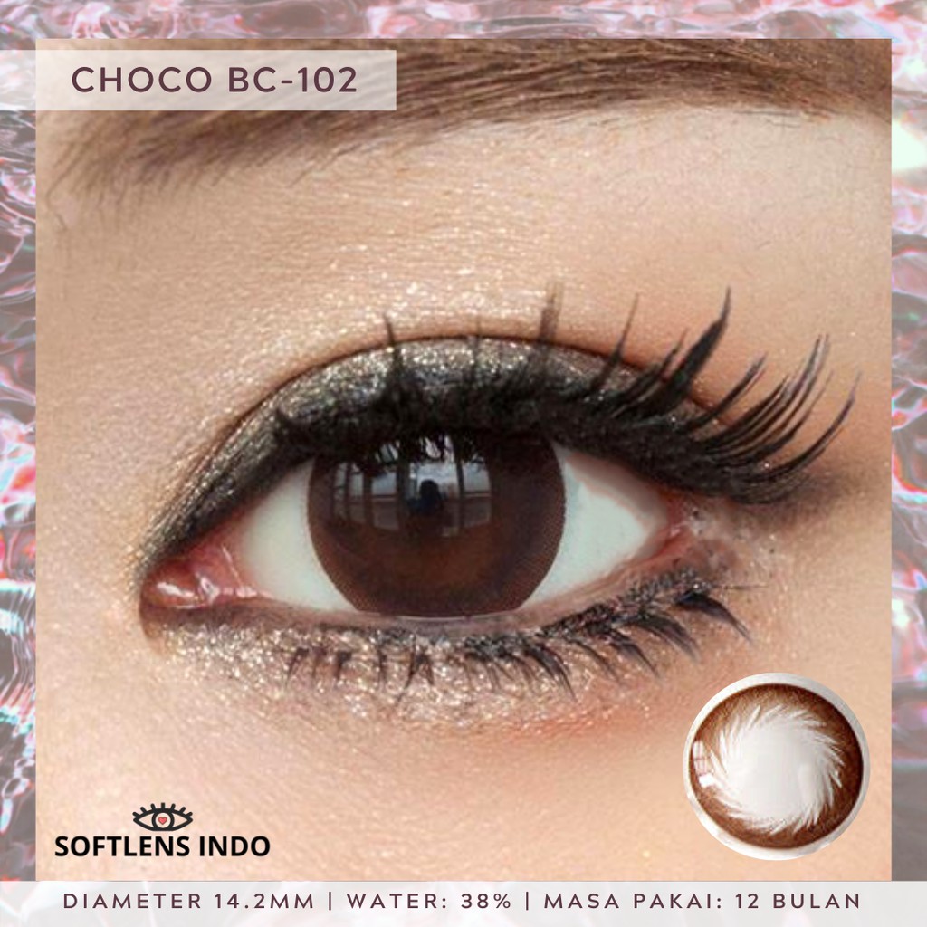 Softlens Geo circle choco Bc102 / coklat gelap