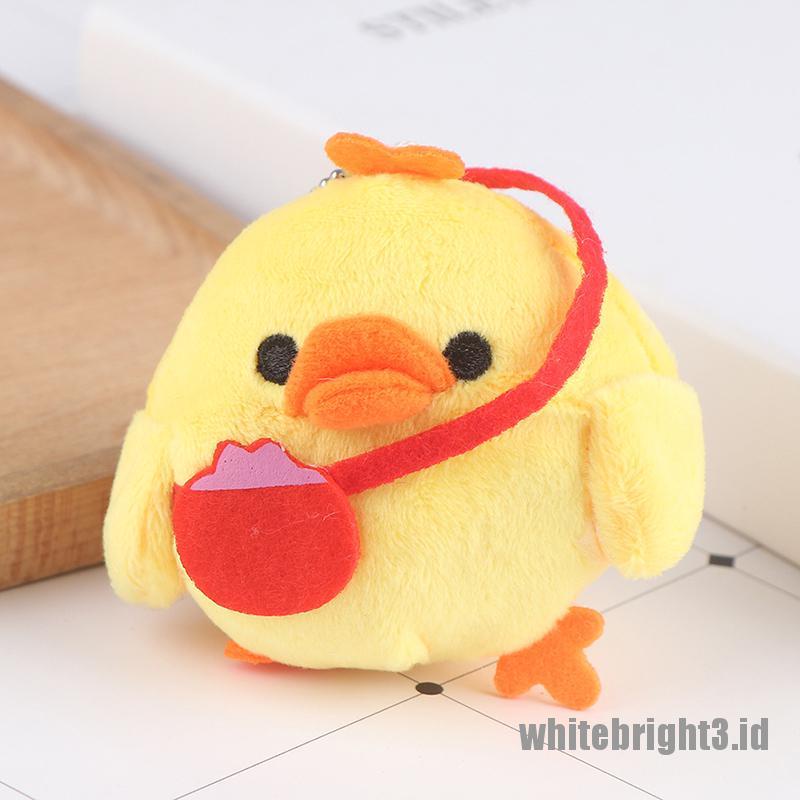 (white3) 1pc Mainan Boneka Stuffed Plush Ayam Untuk Gantungan Kunci / Buket Bunga Pernikahan