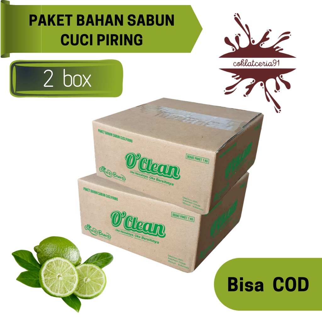 O'CLEAN PAKET BAHAN SABUN CUCI PIRING 2 BOX
