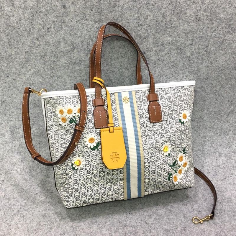 Tory Burch Gemini Link Canvas Applique Small Tote bag