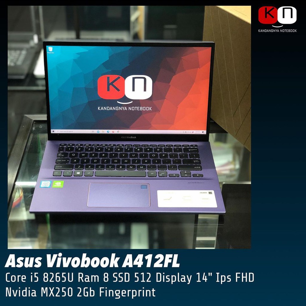 Asus Vivobook A412FL i5 8265U RAM 8 GB SSD 512 GB Nvidia MX250 2 GB Layar 14 FHD