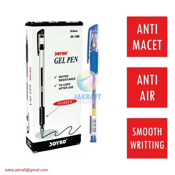 

PULPEN / PEN / BOLPEN / PENA GEL JOYKO JK-100 WATER RESISTANT - 0.5 MM
