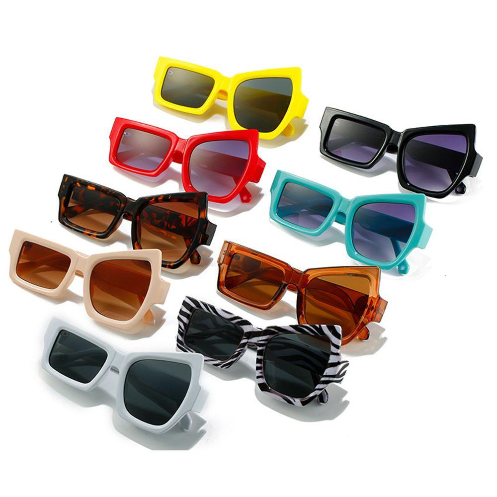 R-FLOWER Kacamata Hitam Punk Pria Geometri Unik UV400 Eyewear Sun Glasses