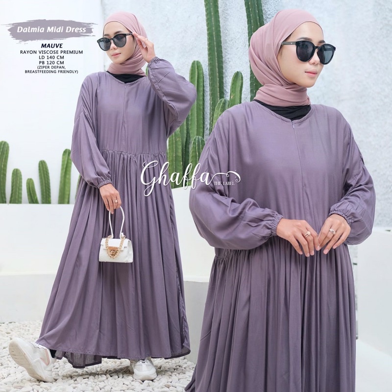 DALMIA MIDI DRESS BY GHAFFA THE LABEL | GAMIS RAYON