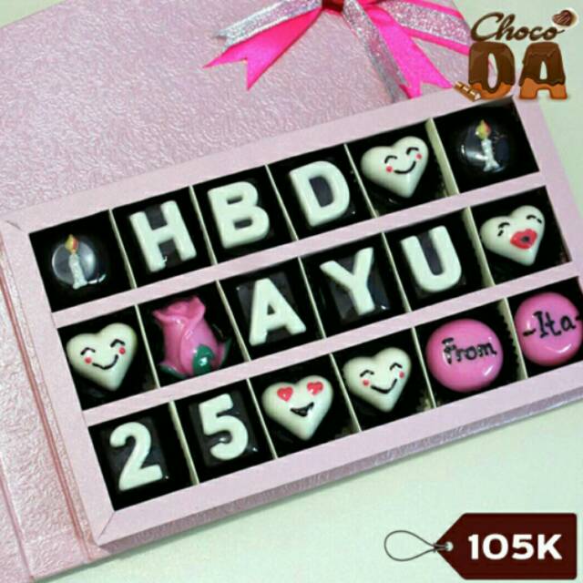 

Coklat ucapan kasih sayang coklat hari raya coklat seserahan kiriman parcel Chocoda A18