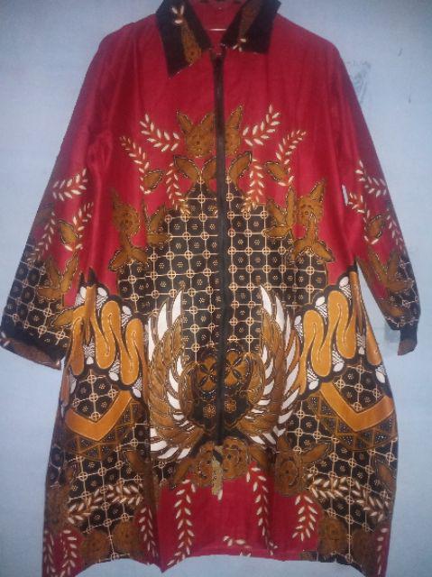 Batik Tunik Shibori Jumputan Terbaru Size S-3l / Hrb026 Yelbor Navbor / Biru Putih / Original..