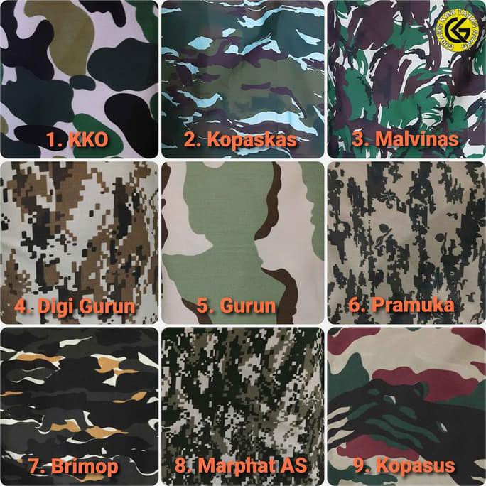 Siapkirim_Produk Kain Drill Twill Motif Loreng / Camo