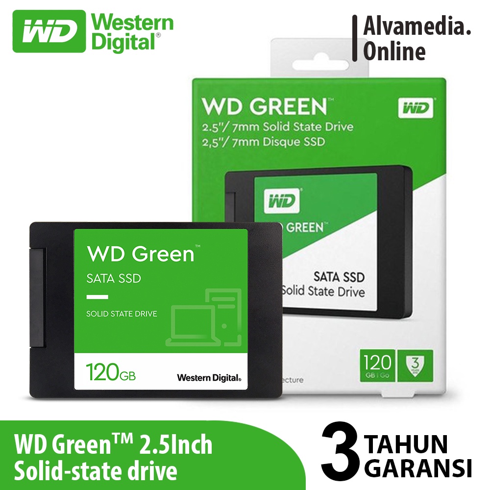 SSD WD GREEN 120GB SATA III 6GB/s / SSD SATA 3 WD GREEN 120GB ORIGINAL / SSD LAPTOP 120GB ORI