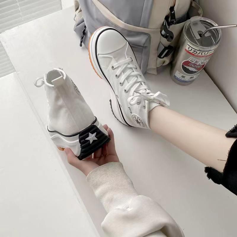 [GROSIR][COD] SEVEN_DAY SEPATU SNEAKERS WANITA KOREA IMPORT CASUAL KANVAS SHOES FQ-88 PUTIH