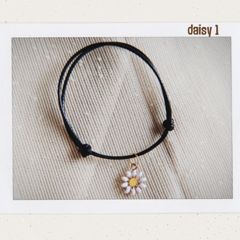 Gelang Daisy Flower Warna Warni Tali Waterproof Bisa Couple