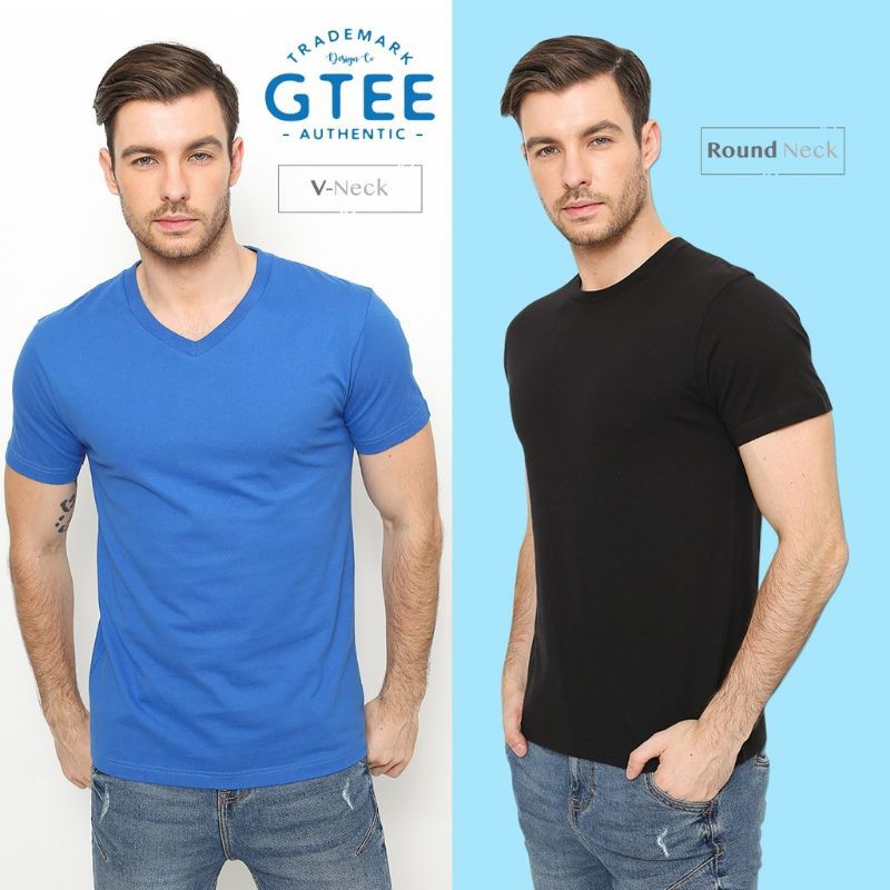 T-Shirt Pria GTEE Round / V-Neck